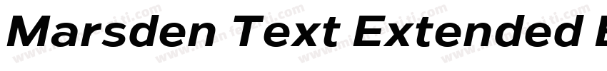 Marsden Text Extended Bold字体转换